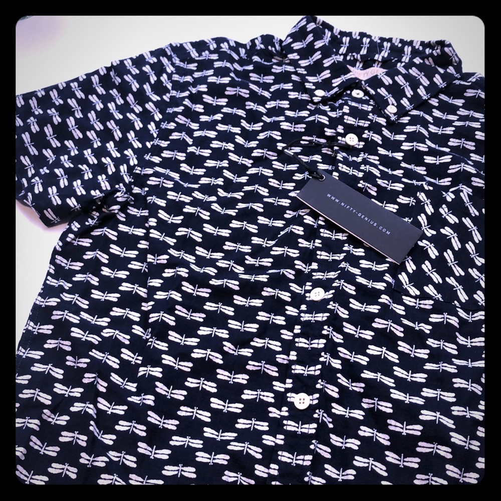 Nifty-Genius short sleeve button down